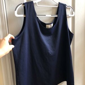 Chicos 3 Tank Top XL 16 Navy Nylon Spandex Stretch